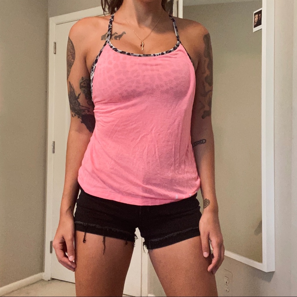 Workout top with attached Sports Bra